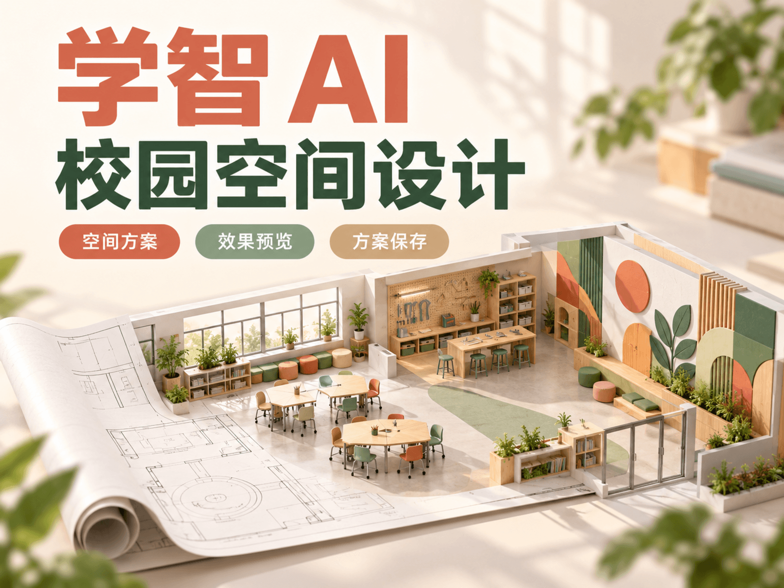 学智 AI · 校园空间设计平台